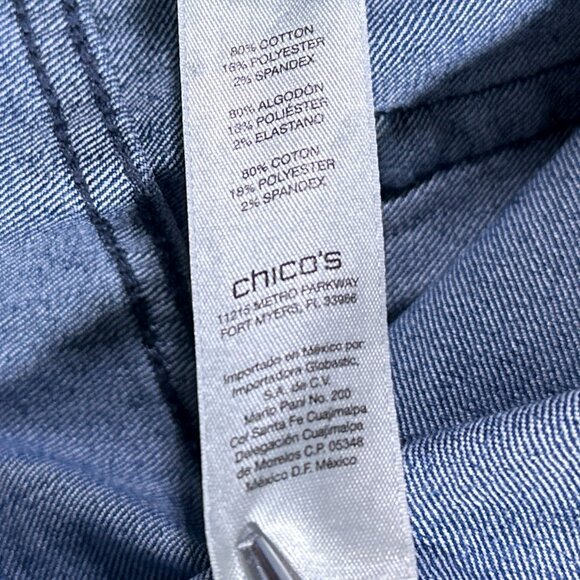 Fabulously Slimming By Chicos Blue Jeans Size Chicos Size 1.5 US Size M 10 - Picture 10 of 17